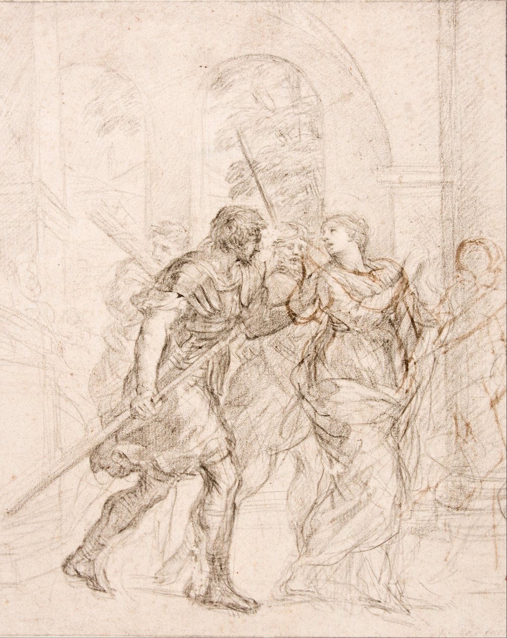 Pyhimys (Martina) johdetaan marttyyrikuolemaansa tekijältä Pietro da Cortona