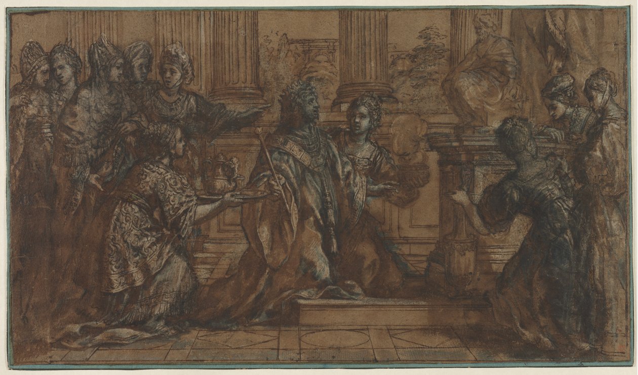 Salomon epäjumalanpalvelus, 1622-1623. tekijältä Pietro da Cortona