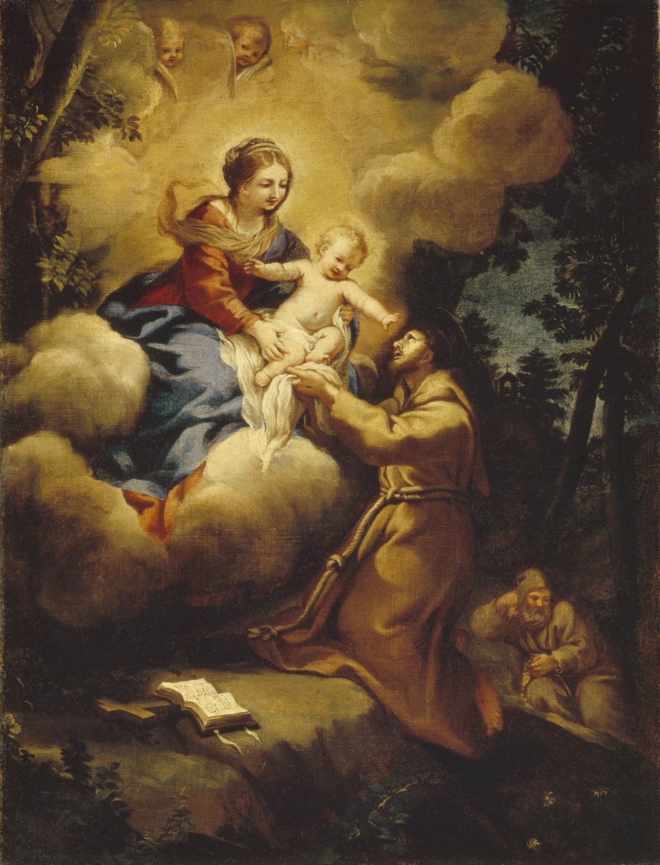 Pyhän Franciscuksen näky, 1640-luku tekijältä Pietro da Cortona