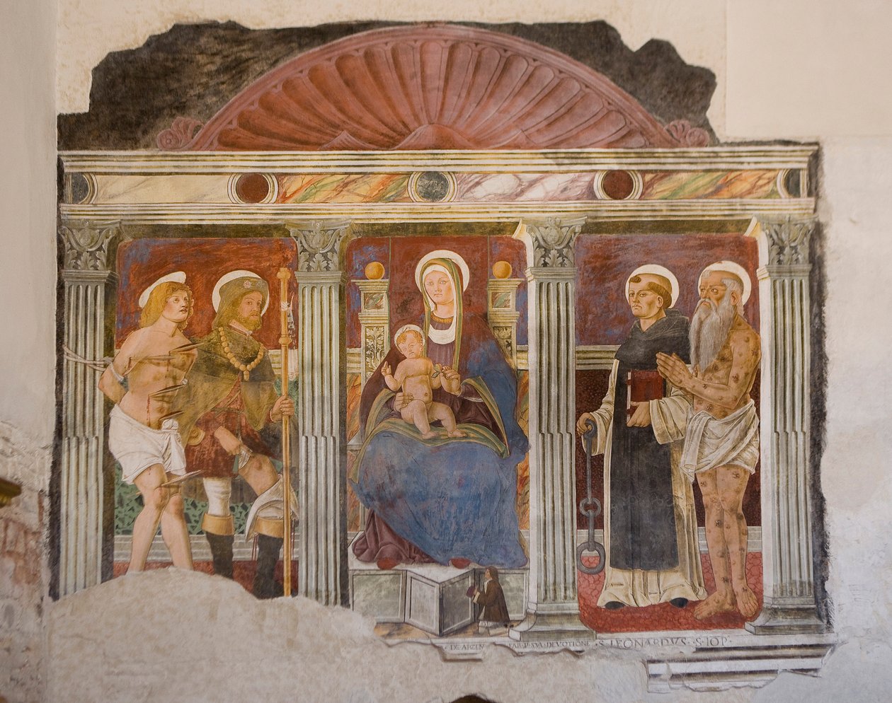 Fresko tekijältä Pietro da Vicenza