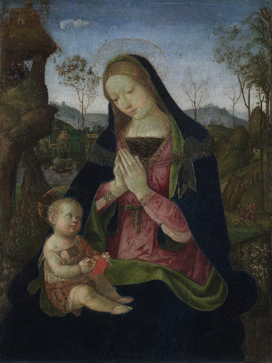 Neitsyt ja lapsi, n. 1490-1500. tekijältä Pintoricchio