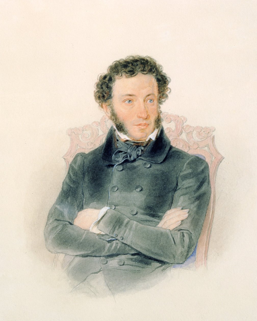 Aleksanteri Puškinin (1799-1837) muotokuva 1836 tekijältä Piotr Ivanovich Sokolov