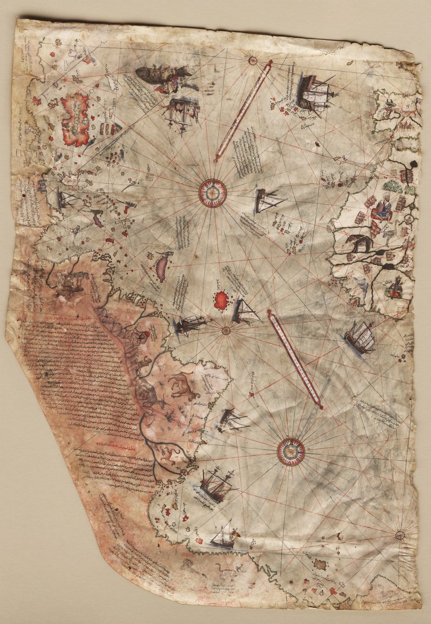 Piri Reisin maailmankartta, 1513 tekijältä Piri Reis