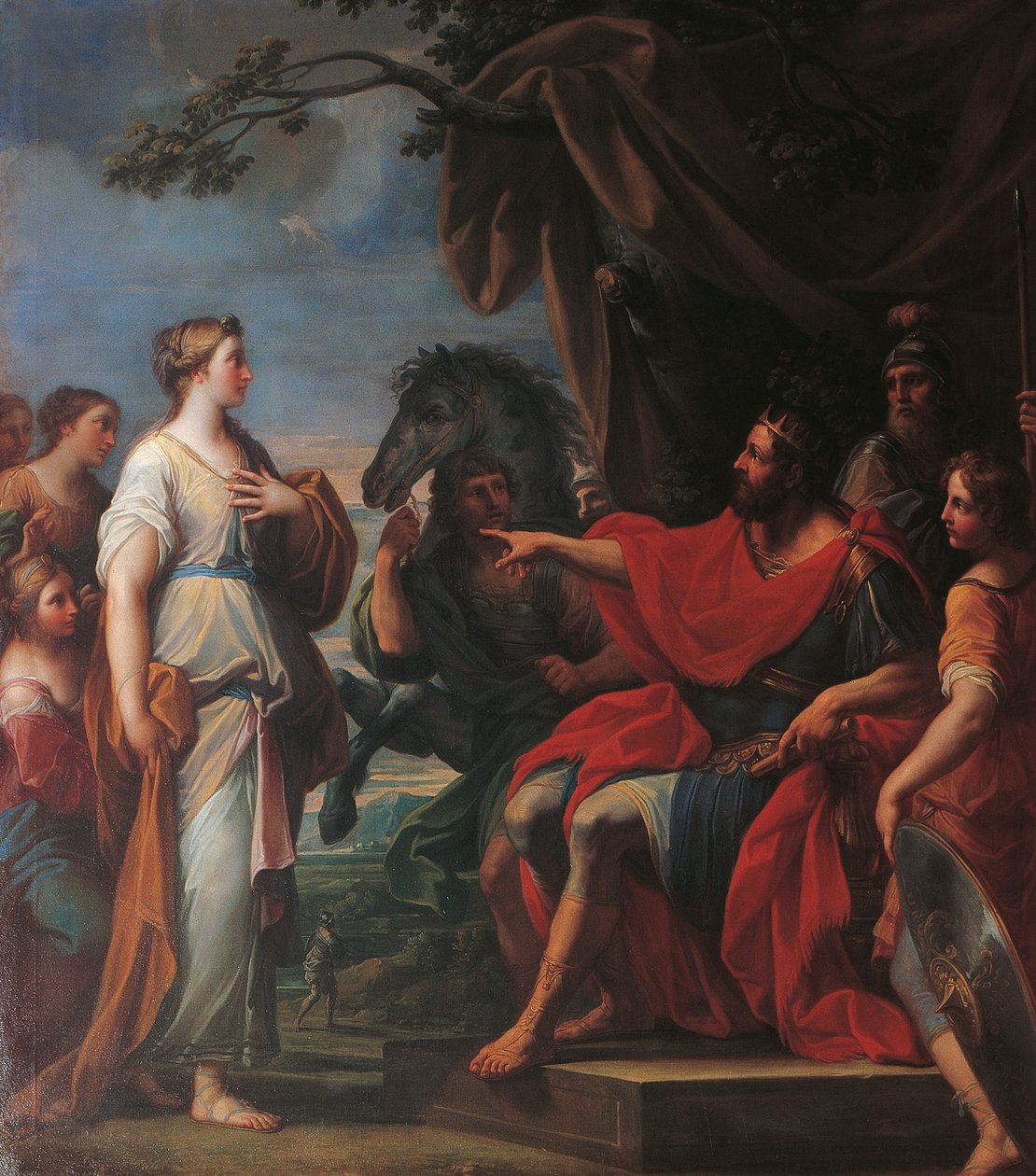Clelia ennen Porsenaa, Placido Costanzi (1702-1759), öljy kankaalle tekijältä Placido Costanzi