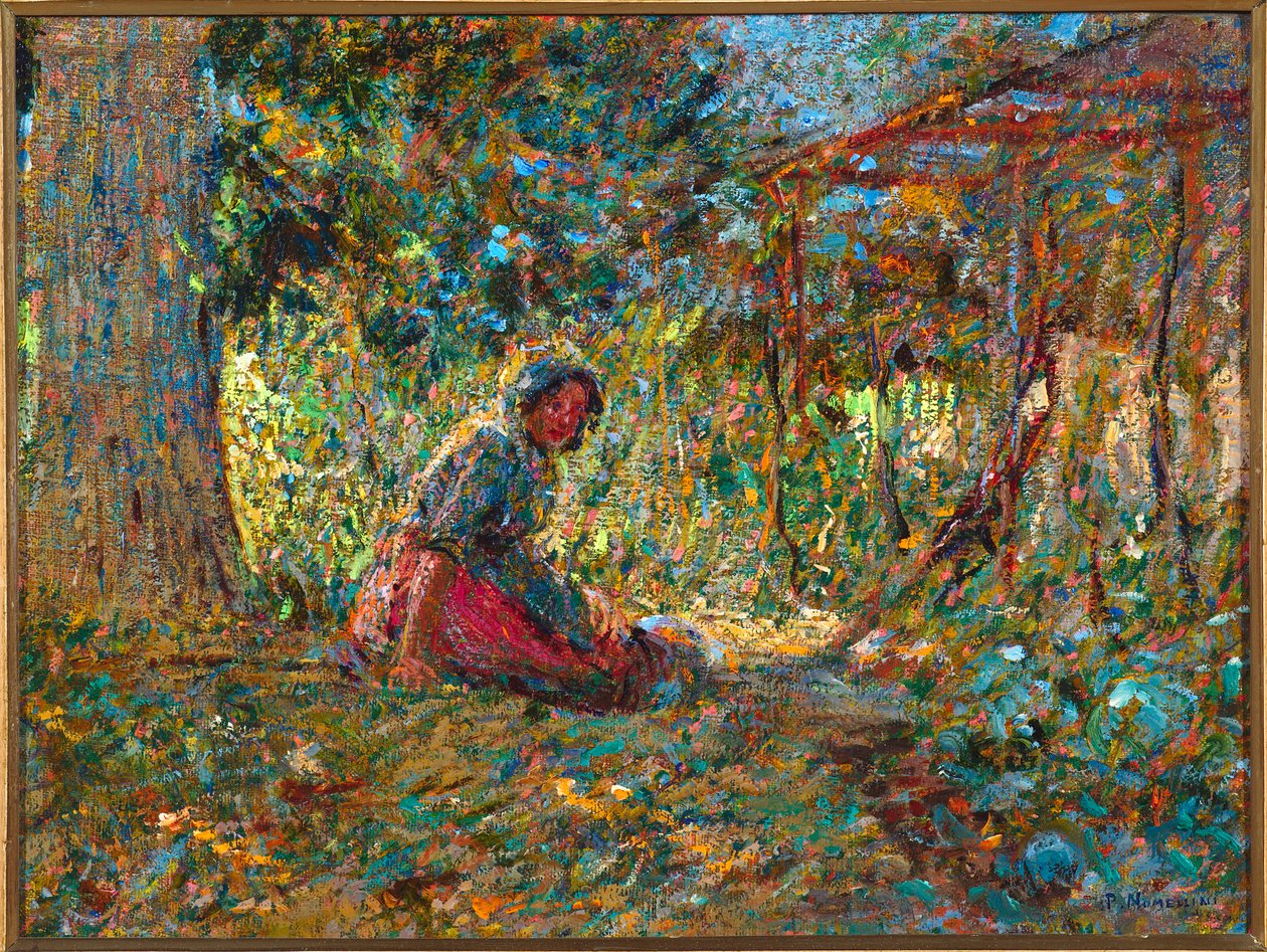 Puutarhassa, noin 1891 tekijältä Plinio Nomellini