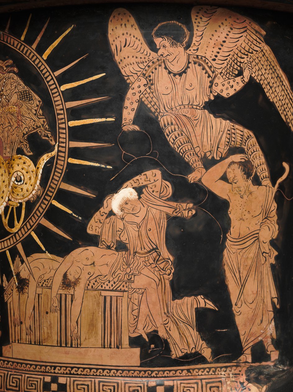 Lucanian Verhiö-Krater, noin 400 eaa tekijältä Policoro Painter