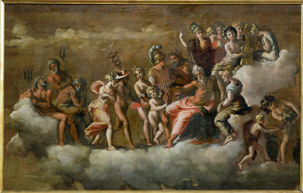 Psyche sai Olympissa ... tekijältä Polidoro da Caravaggio