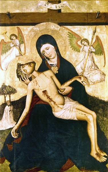 Pieta, n. 1450 (tempera paneelissa) tekijältä Polish School