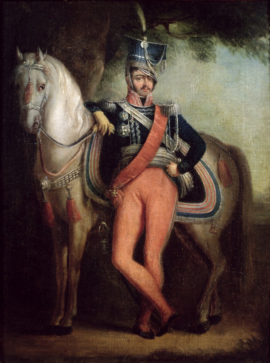 Prinssi Josef Anton Poniatowski (1763-1813) hevosensa kanssa, n. 1800-13 tekijältä Polish School
