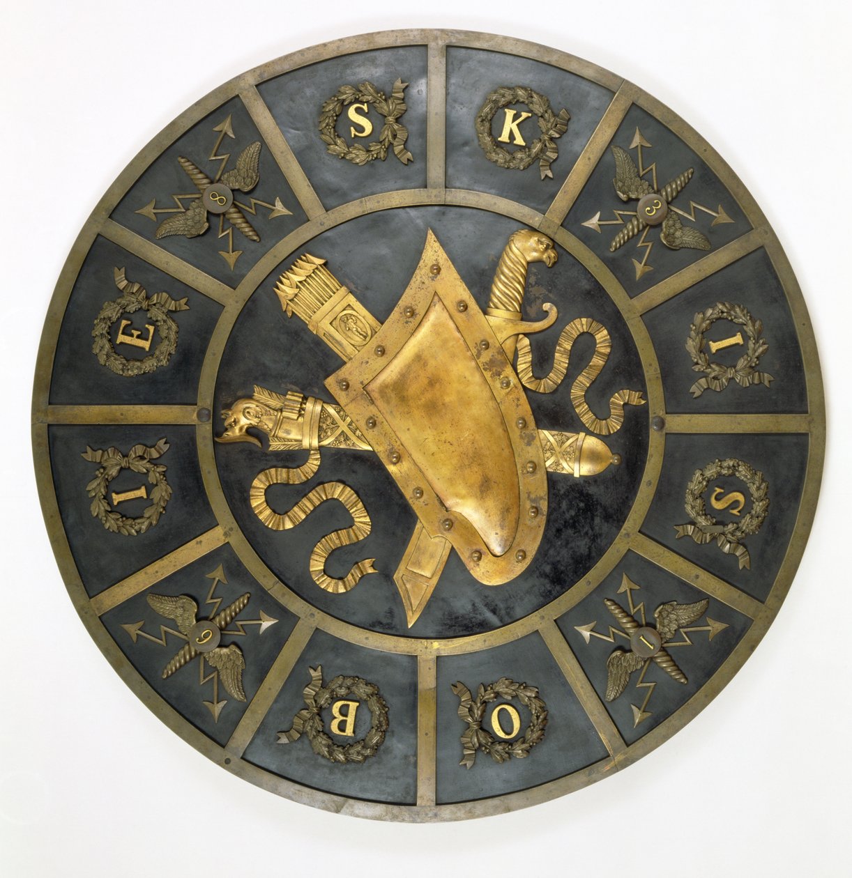 Kilpi kuningas Johannes Sobieski III:n (1629-96) kunniaksi (pronssi) tekijältä Polish School