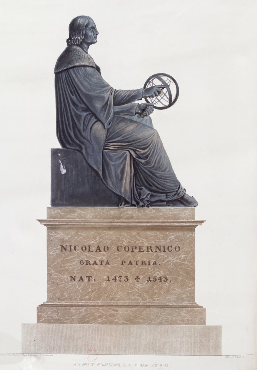 Nikolaus Kopernikuksen (1473-1543) patsas 1854 tekijältä Polish School
