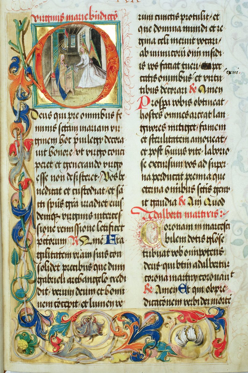 Ilmoitus piispa Erasmus Ciolekin paavilta, n. 1510 (tempera ja kulta pergamentilla) tekijältä Polish School