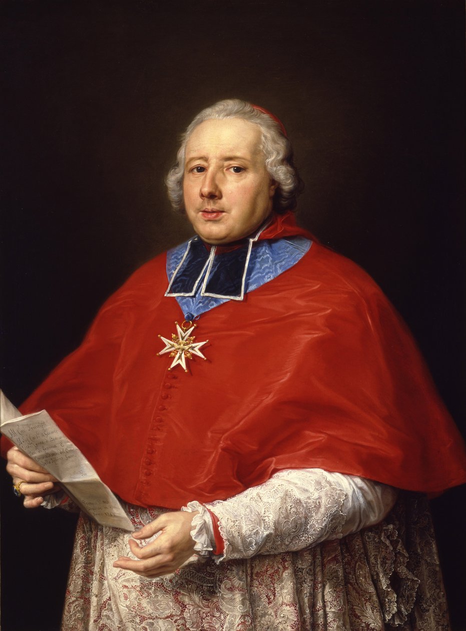 Etienne-René, kardinaali Potier de Gesvres, 1758 tekijältä Pompeo Girolamo Batoni