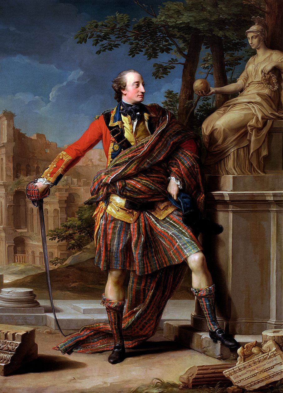 Huonekalut ja erilaiset esineet 1100- ja 1300-luvuilta tekijältä Pompeo Girolamo Batoni