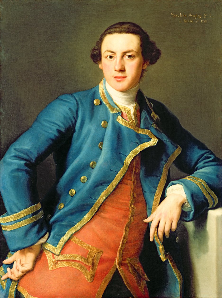 Muotokuva Sir John Armytagesta (1732-58) 2. Bart of Kirklees, 1758 tekijältä Pompeo Girolamo Batoni