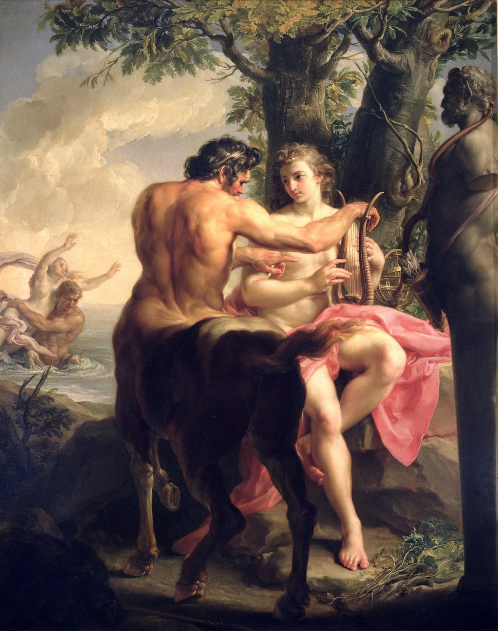 Akhilleuksen kasvatus Chironin toimesta, 1746 tekijältä Pompeo Girolamo Batoni