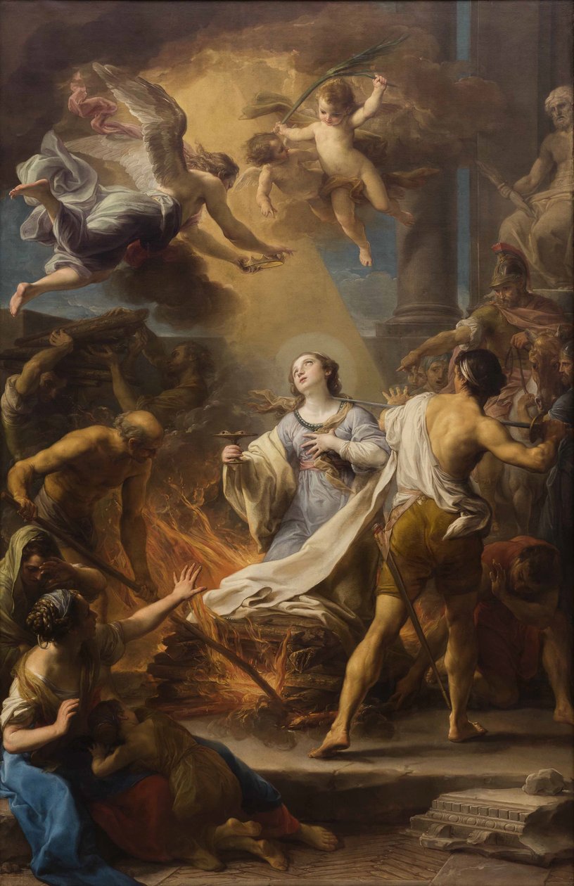 Pyhän Lucy Pompeo Girolamo Batonin marttyyrius tekijältä Pompeo Batoni