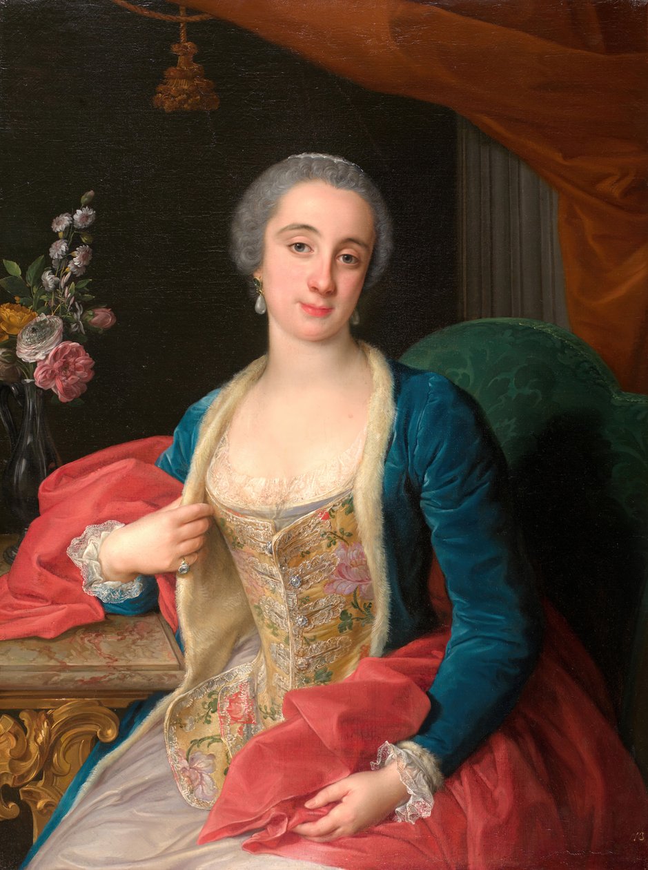 Herttuatar Sforza Cesarinin muotokuva d.1765, 1768. tekijältä Pompeo Batoni