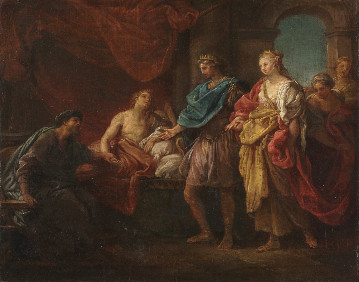 Tutkimus Antiokukselle ja Stratonikelle, n. 1746. tekijältä Pompeo Batoni