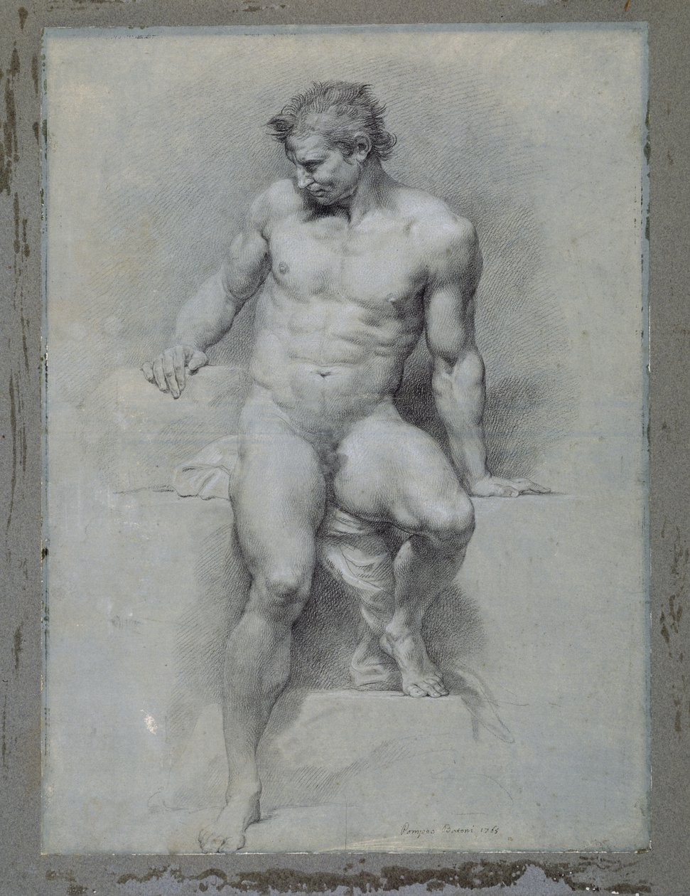 Akateeminen alastonkuva tekijältä Pompeo Girolamo Batoni