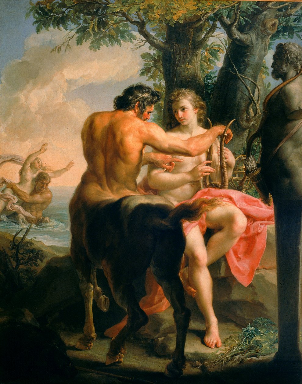Akhilleus ja Kentauri Chiron tekijältä Pompeo Girolamo Batoni