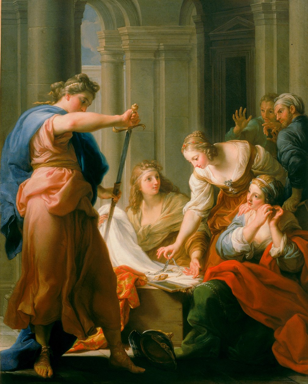 Akhilleus Lycomedeen hovissa tekijältä Pompeo Girolamo Batoni
