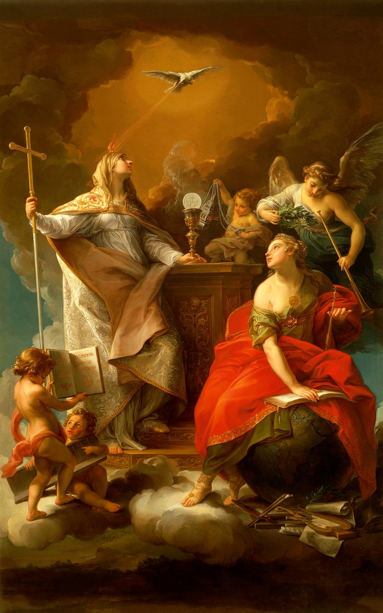 Pompeo Batonin (1708-1787) kirjoittama uskonnon allegoria. tekijältä Pompeo Girolamo Batoni