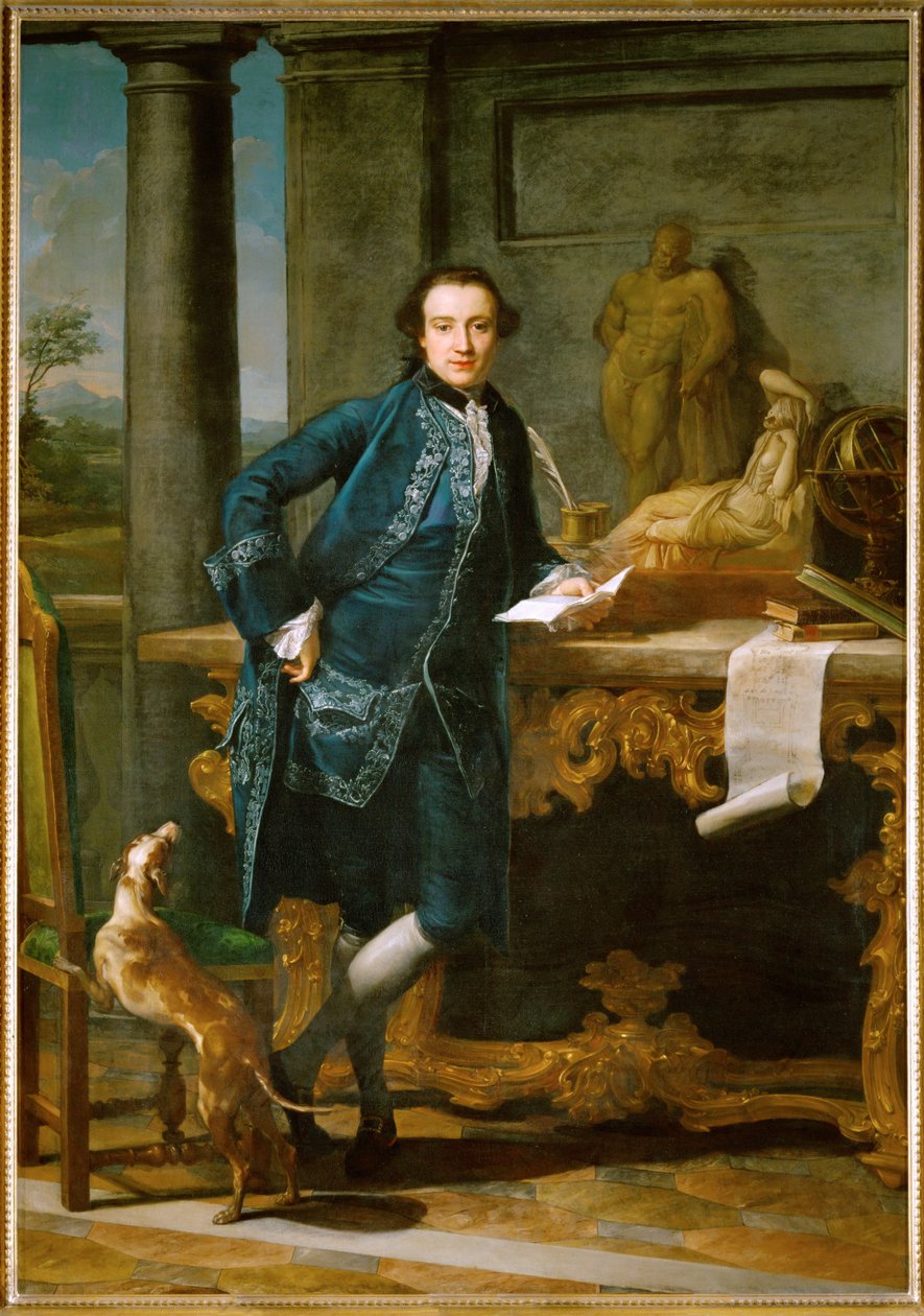 Charles John Crowle, herrasmies, joka tuli Italiaan "Grand Tour" -matkallaan... tekijältä Pompeo Girolamo Batoni