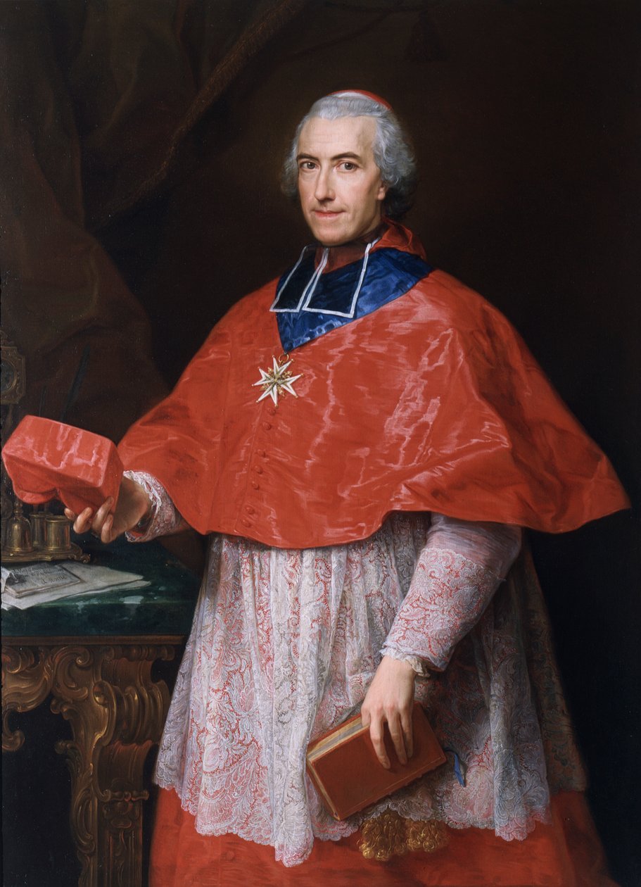 Kardinaali Jean-François Joseph de Rochechouartin muotokuva tekijältä Pompeo Girolamo Batoni