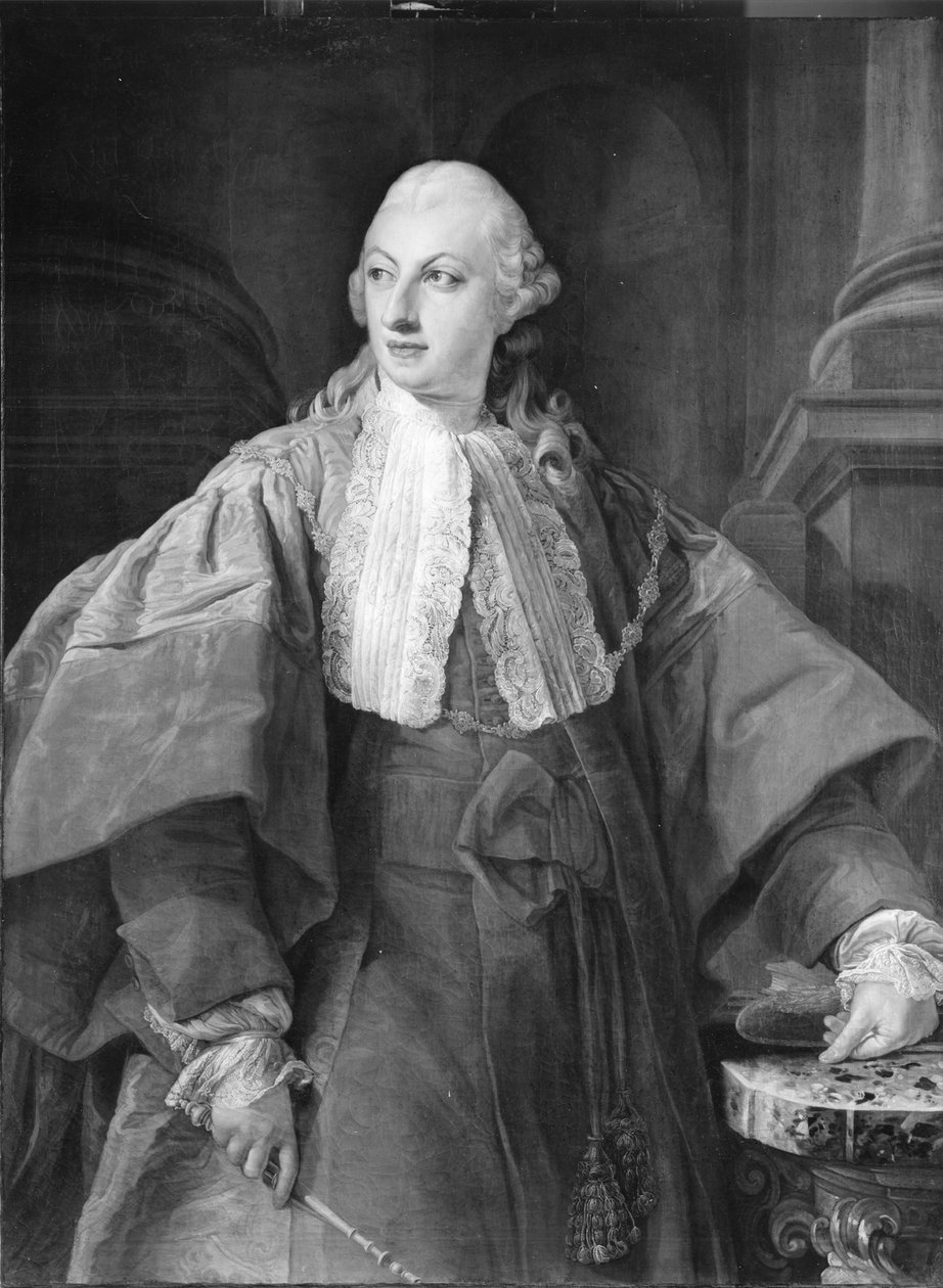 Ruhtinas Abbondio Rezzonicon muotokuva Rooman senaattorina tekijältä Pompeo Girolamo Batoni