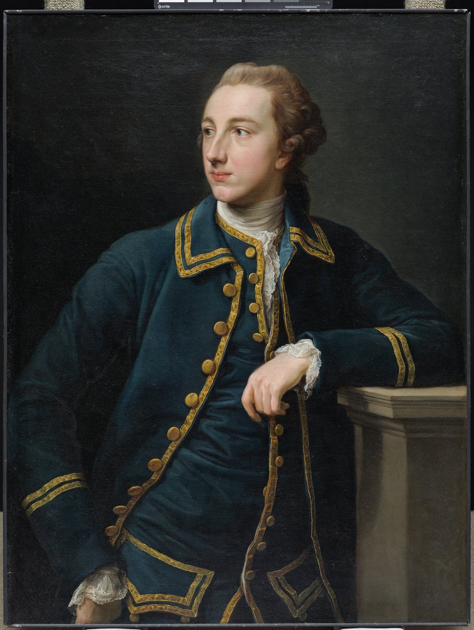 Muotokuva miehestä vihreässä puvussa tekijältä Pompeo  Girolamo Batoni