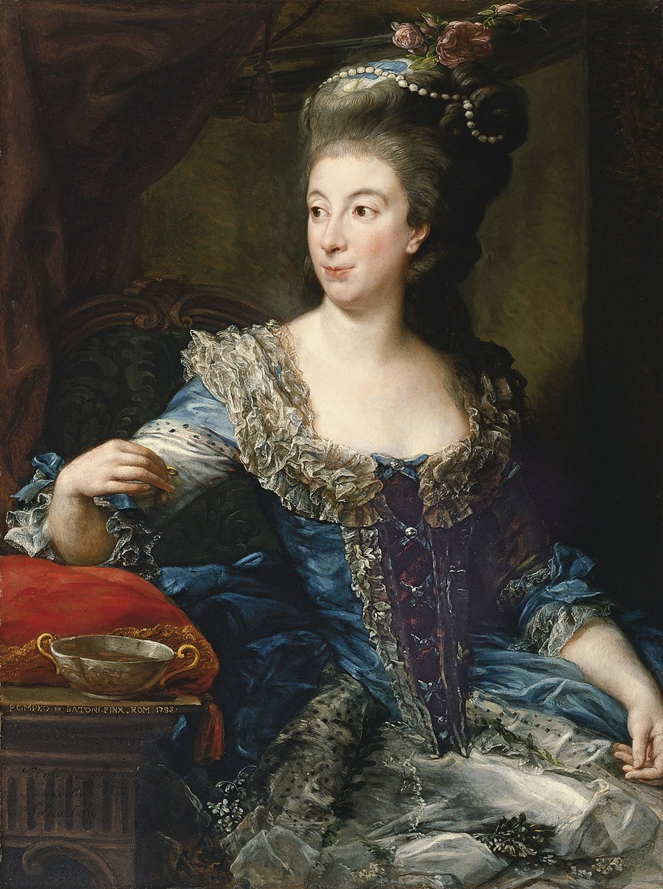 Kreivitär Maria Benedetta di San Martinon muotokuva tekijältä Pompeo Girolamo Batoni