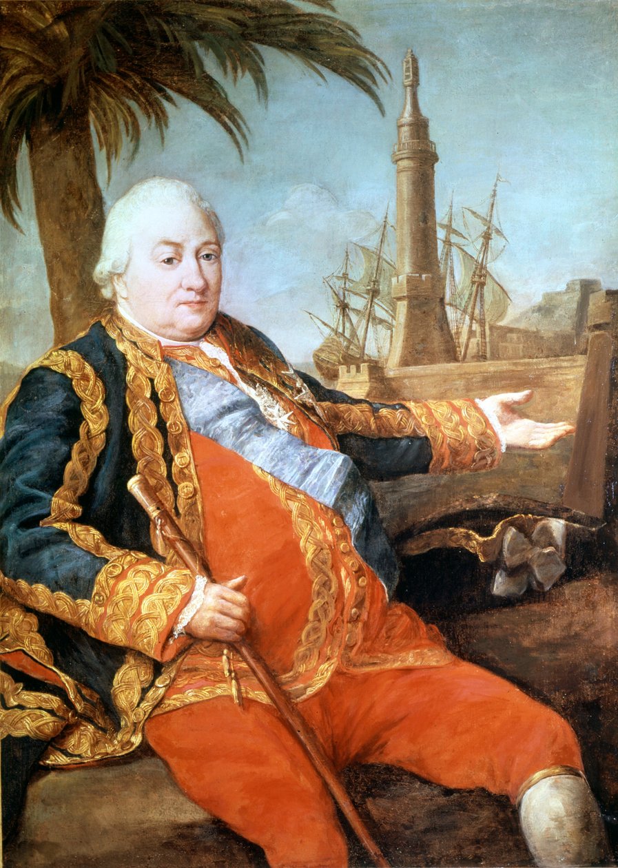 Muotokuva Saint Tropezin (Saint-Trophez) ritari Pierre Andre de Suffrenista, Suffrenin ulosottista (1729-1788). Girolamo Pompeo Batonin (1708-1787) maalaus. Versaillesin linnan museo tekijältä Pompeo Girolamo Batoni