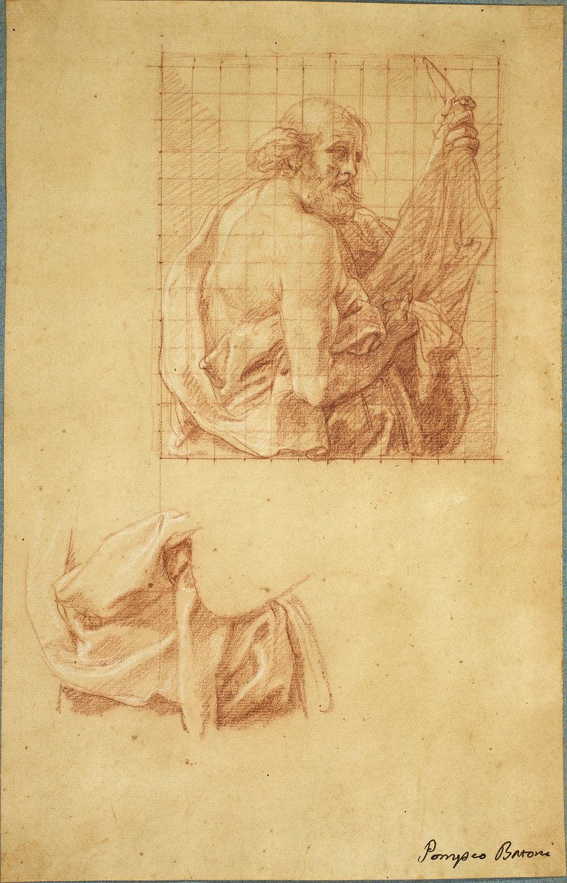 Tutkimus Saint Bartholomew ja Drapery tekijältä Pompeo Girolamo Batoni