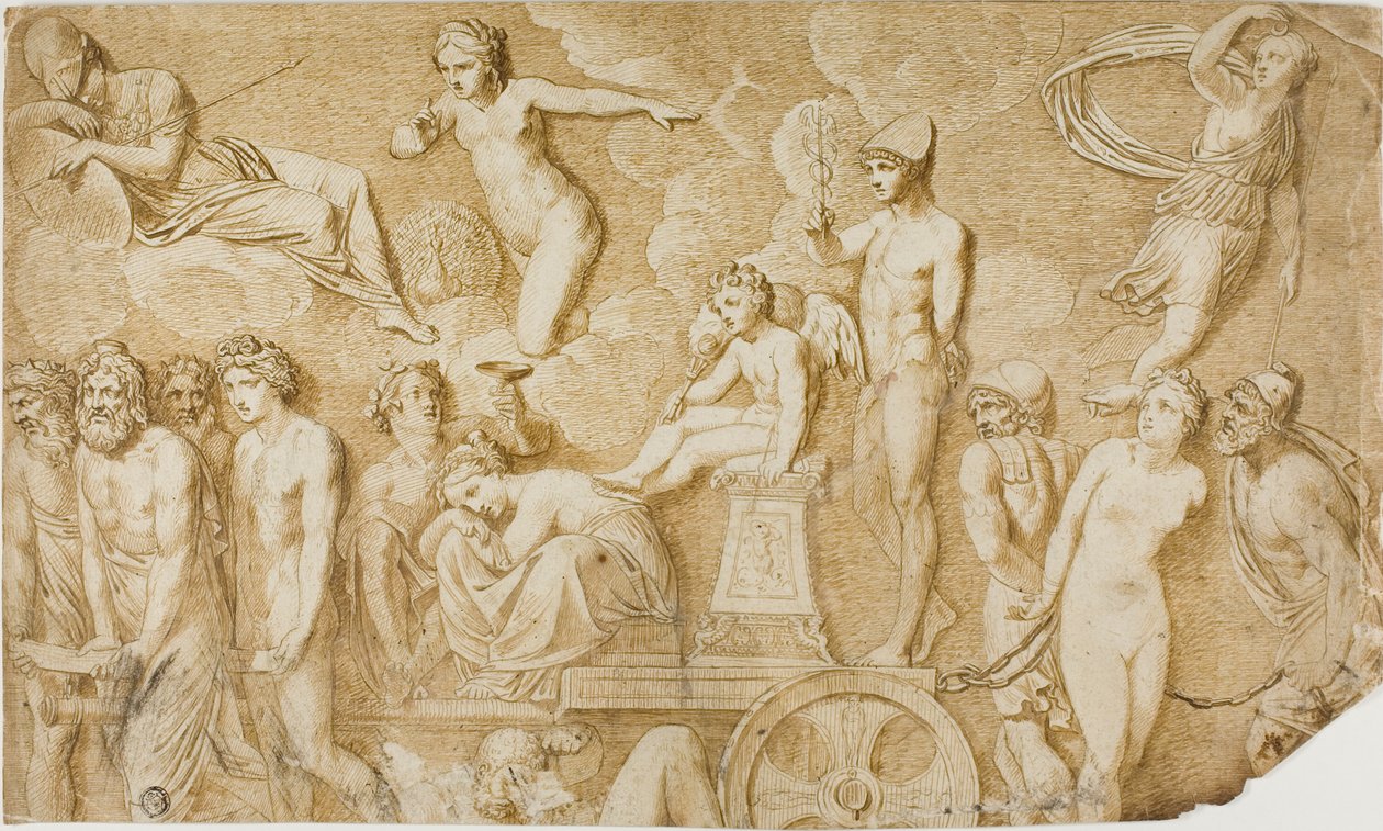Rakkauden voitto (antiikkisen bareljeefin jälkeen) tekijältä Pompeo Girolamo Batoni