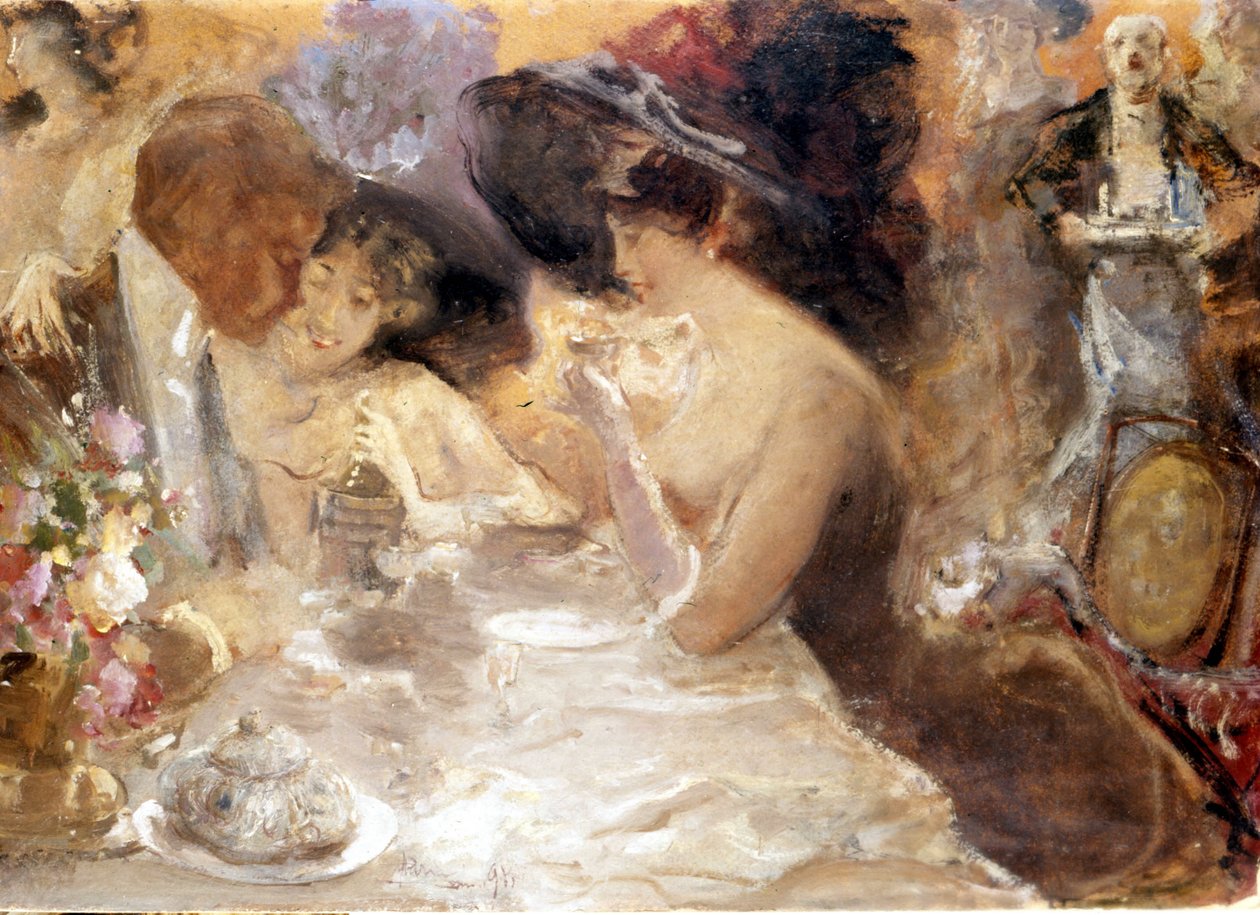 Illallinen Monte Carlossa. Pompeo Marianin Belle Epoque. Linnan museo. Milano tekijältä Pompeo Mariani