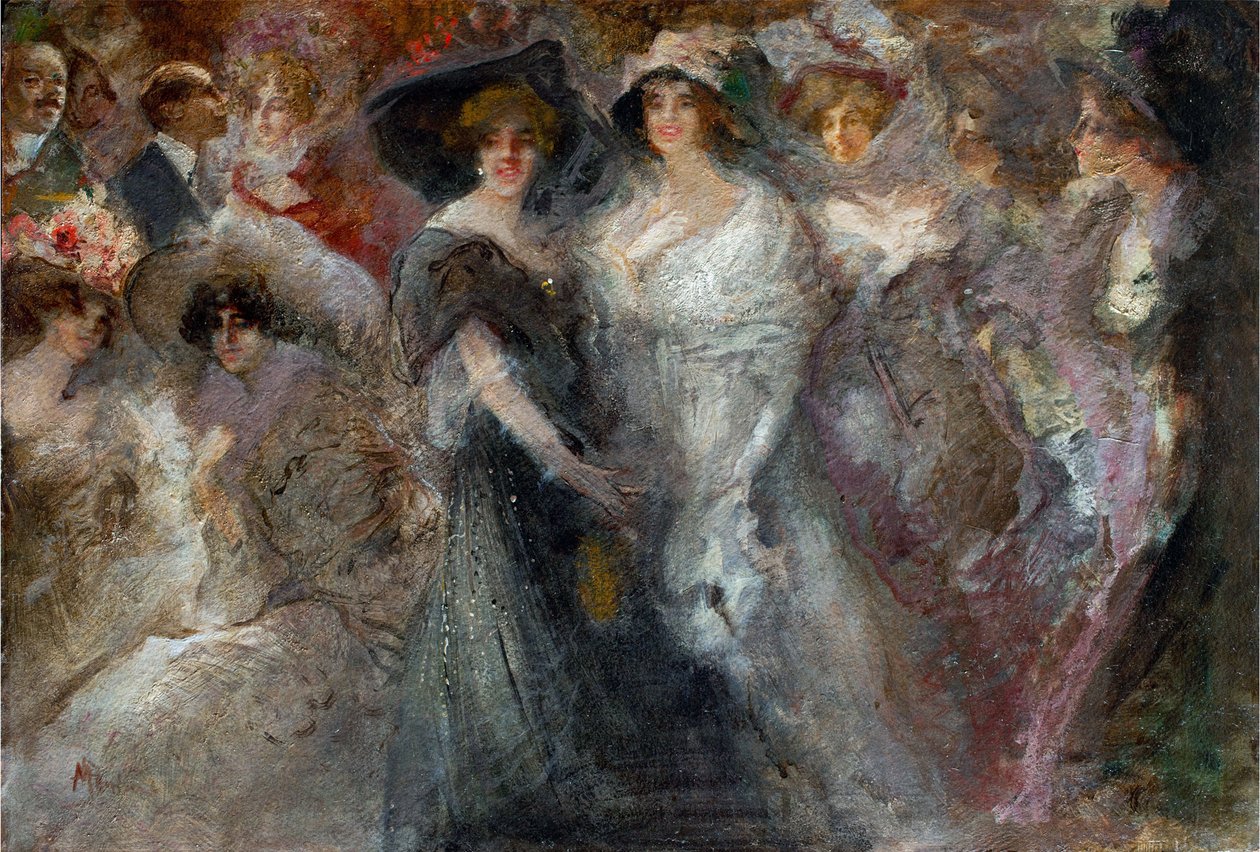 Kadonnut Monte Carlossa (perdu a Monte Carlo) par Mariani, Pompeo (1857-1927). Öljy pahville, koko: 49x70, n. 1909, yksityinen kokoelma tekijältä Pompeo Mariani