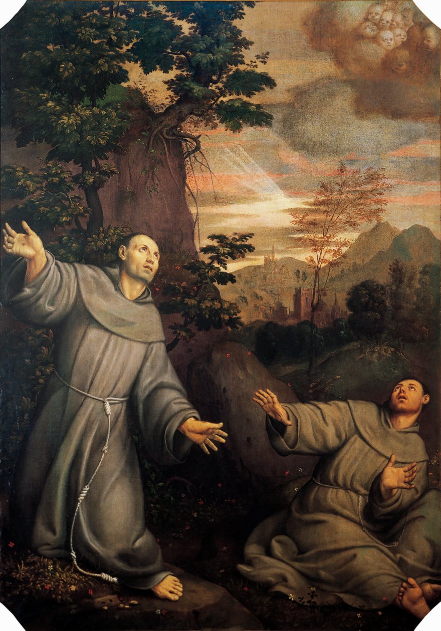 Pomponius Amaltheuksen (1505-1588) Pyhän Franciscuksen ekstaasi tekijältä Pomponio Amalteo