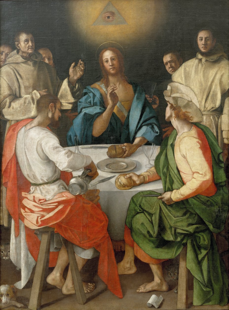 Illallinen Emmauksessa tekijältä Jacopo Pontormo