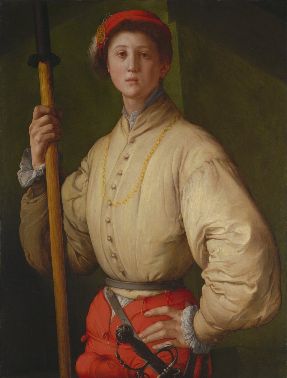 Halberdier Francesco Guardin muotokuva, 1528-1530 tekijältä Jacopo Pontormo