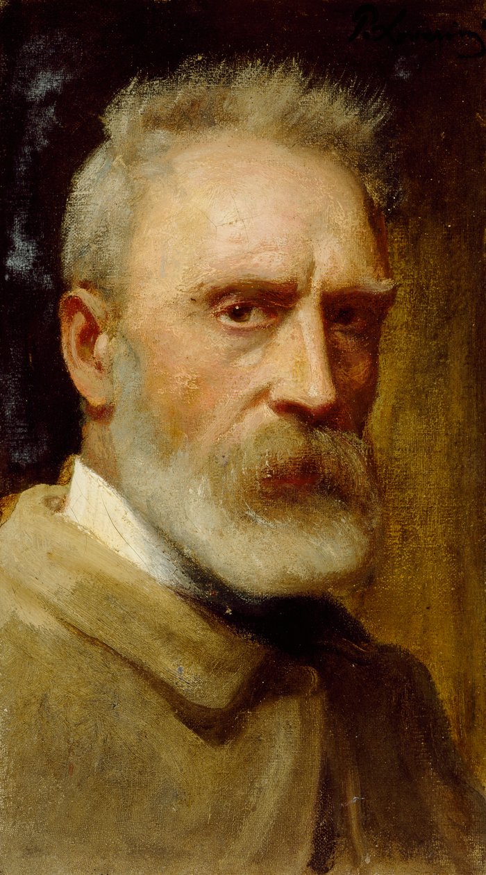 Omakuva, Ponziano Loverini (1845-1929), öljy kankaalle, 53x30 cm tekijältä Ponziano Loverini