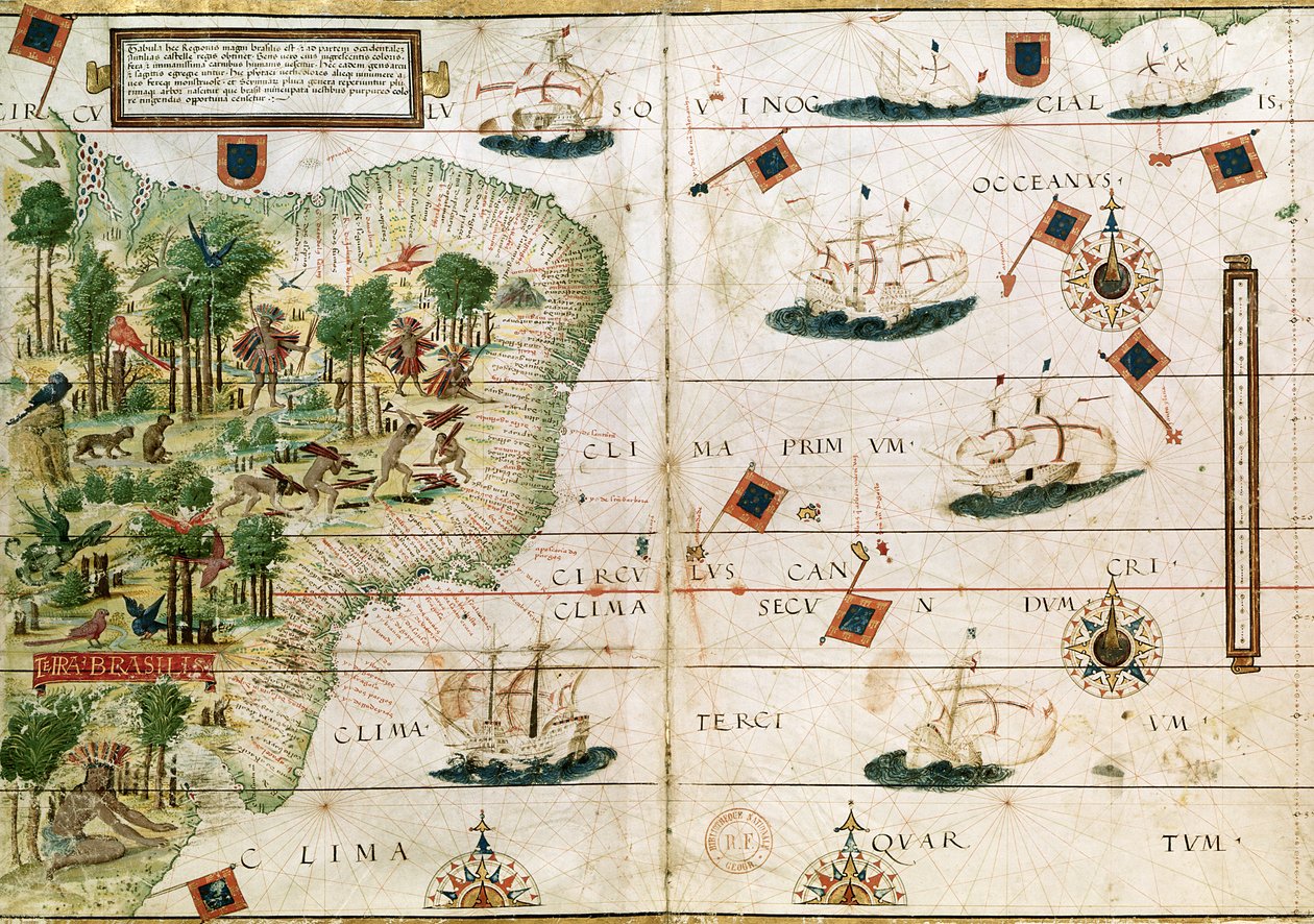 Brasilia Pedro Reinelin Miller Atlasista, n. 1519 (katso lisätietoja vuodelta 199955) tekijältä Portuguese School