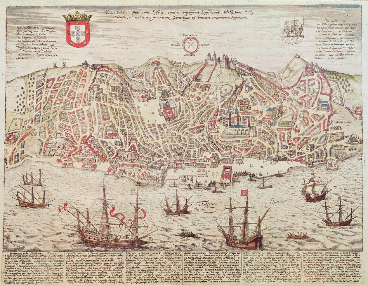 Panoraama Lissabonista, 1572 tekijältä Portuguese School