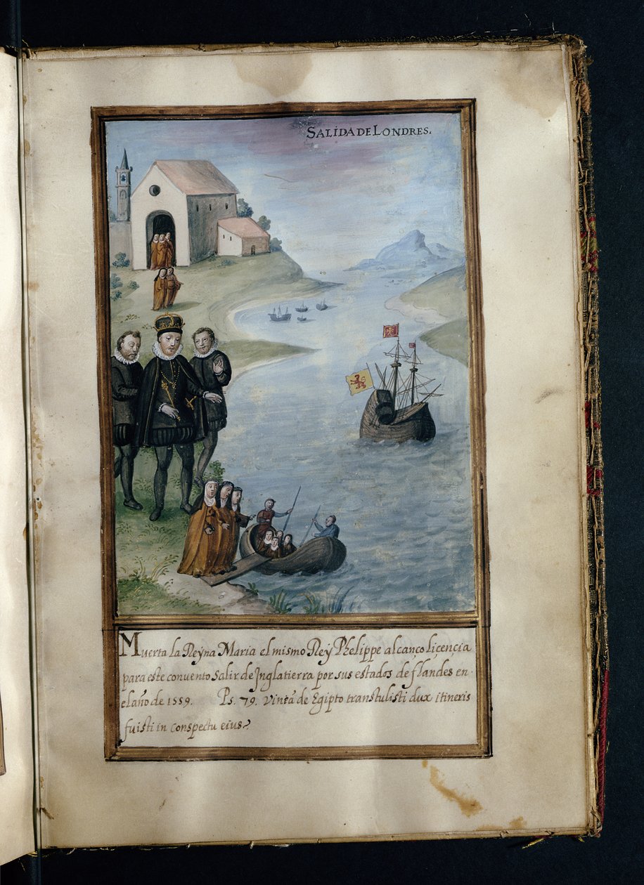 Lähtö Lontoosta, Lissabonissa 1600-luvun alussa kootusta Syon-nunnien muuttohistoriasta tekijältä Portuguese School