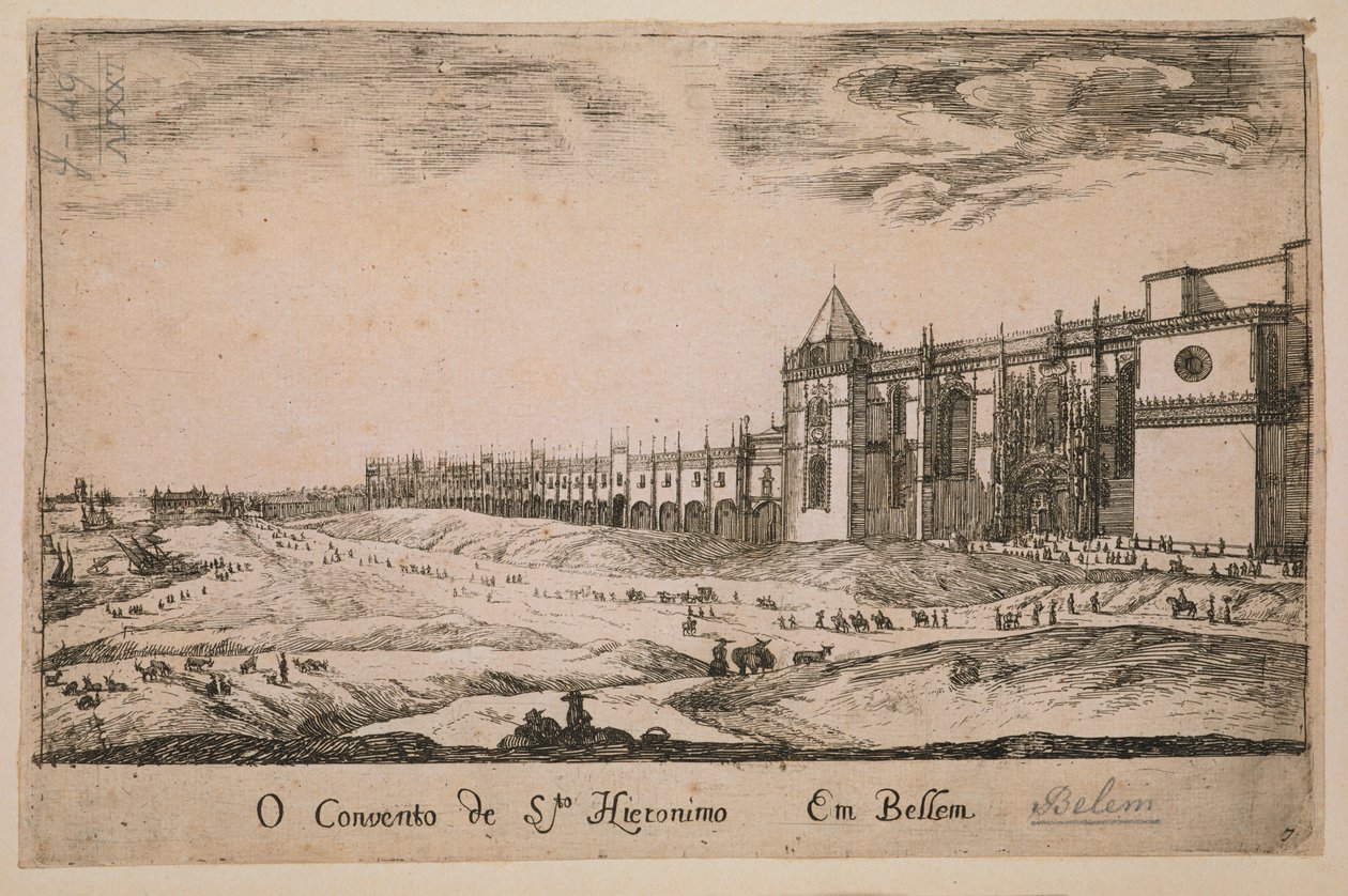 Jeronimoksen luostari Belemin alueella, Portugali 1662 tekijältä Portuguese School