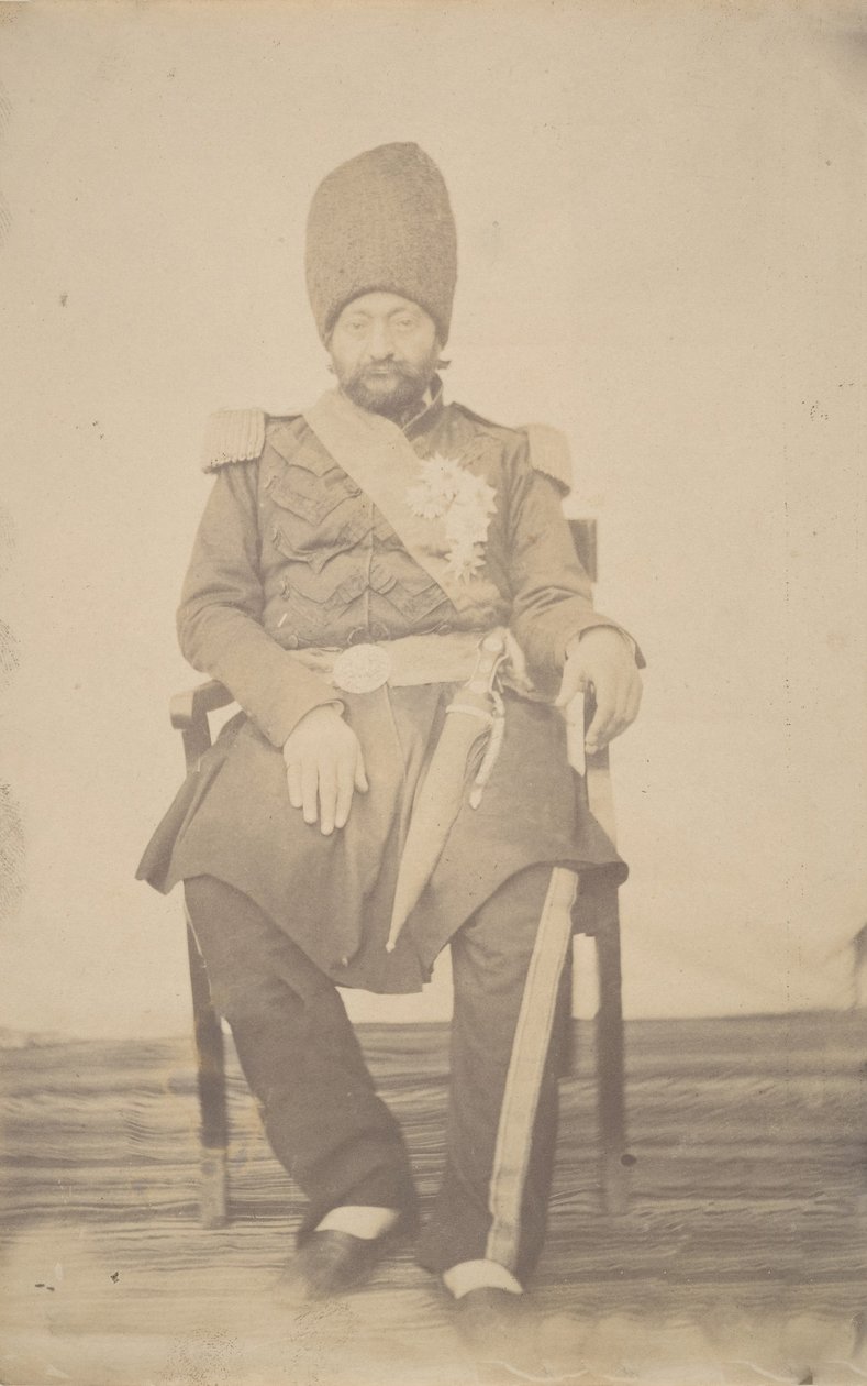Kuninkaan sedän Ardeshir Mirzan muotokuva 1840-60-luvulla. tekijältä Possibly by Luigi Pesce.