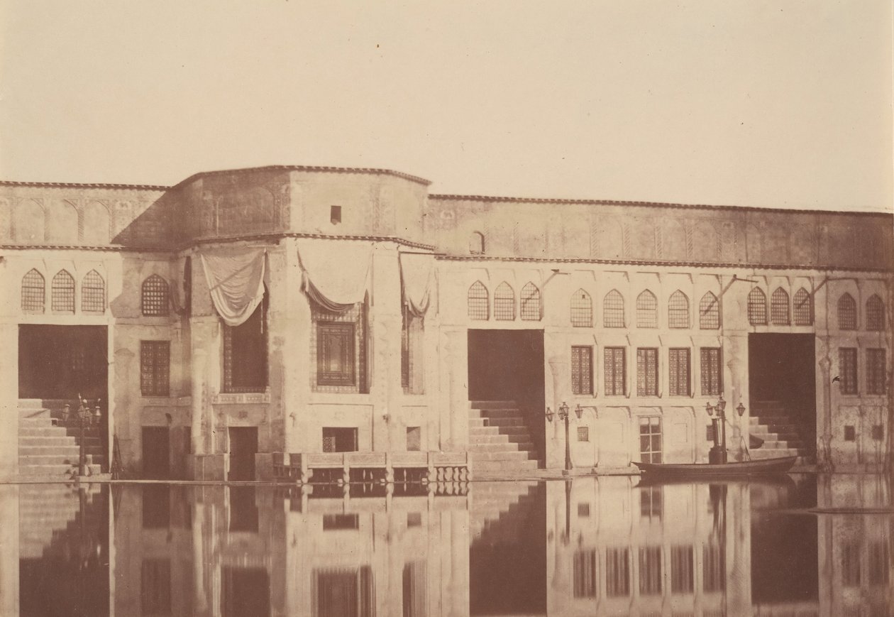 [Shahin Qasr kesäasunto, Emarat-e xoruji, Teheran, Iran], 1840-60-luku. tekijältä Possibly by Luigi Pesce.