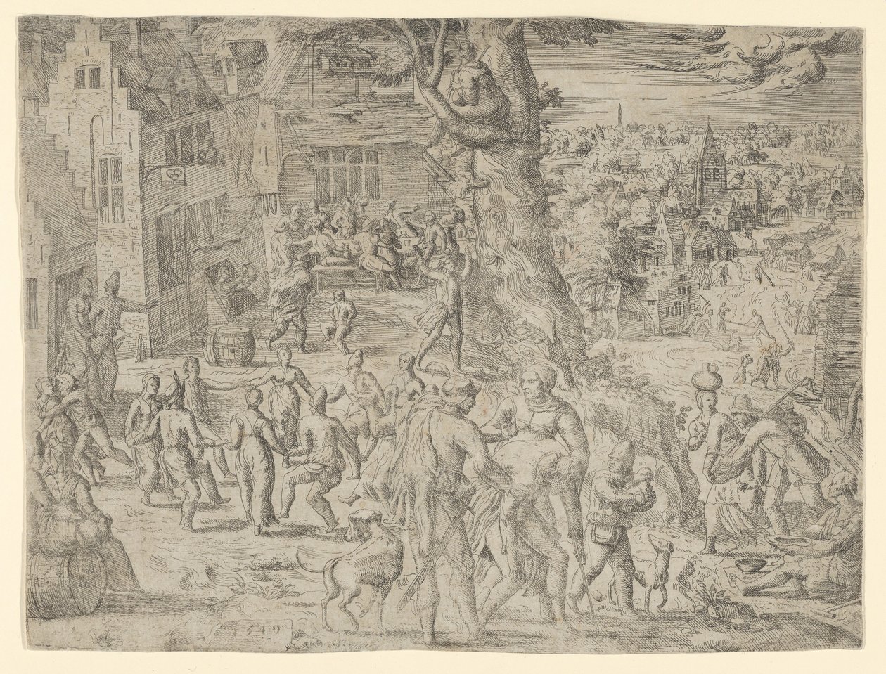 Kylämessut, 1549, 1549. tekijältä Possibly by Peeter van der Borcht.