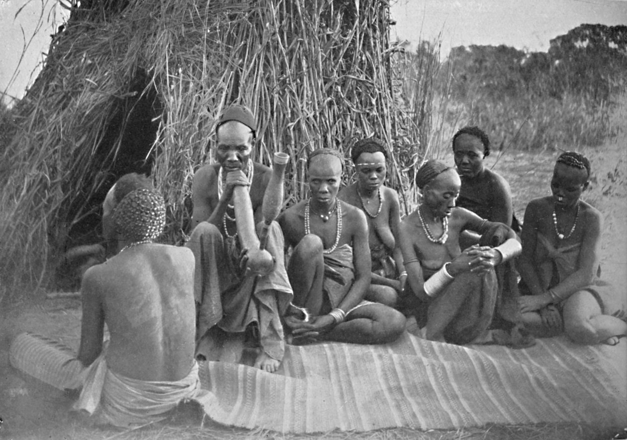 Ba-Bisa ihmisiä lähellä Bangweulujärveä: Itä-Afrikan bantu, 1902 tekijältä Poulet Weatherley