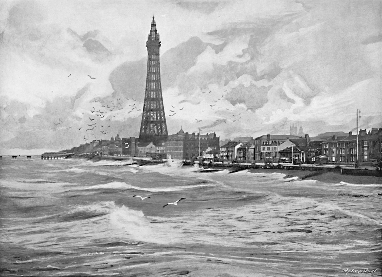Blackpool ja sen Eiffel-torni, vuodelta 1896 tekijältä Poulton and Co